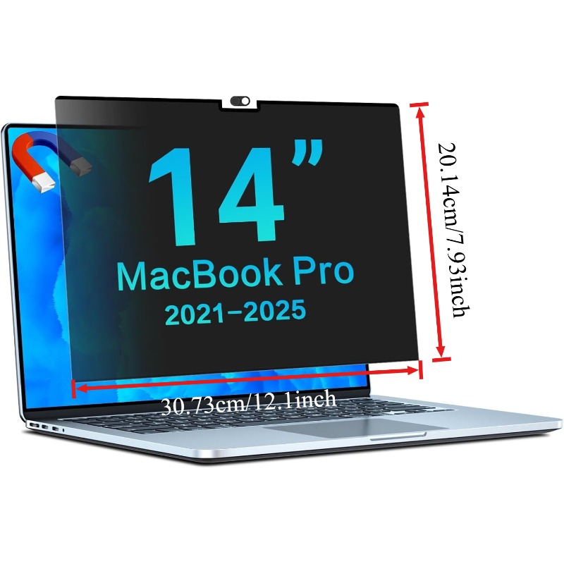 Filtre anti-regards magnétique pour MacBook Pro 14 pouces 2021-2025